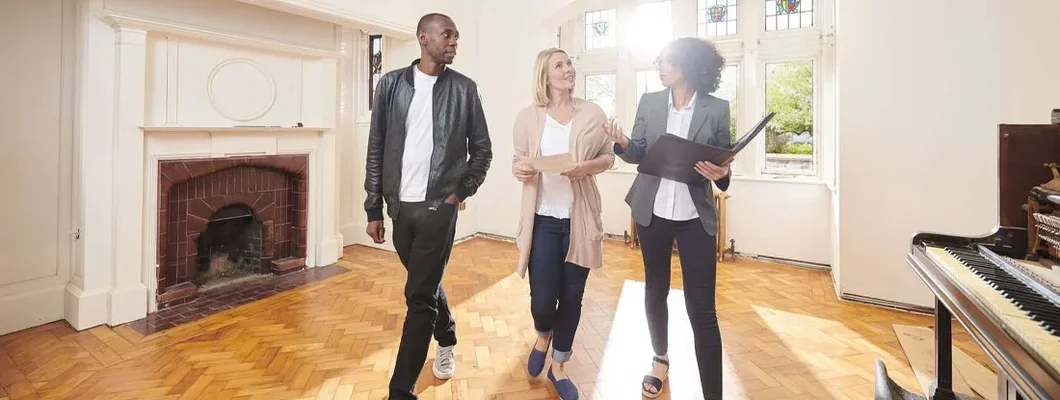 Landlord showing apartment. Find Connecticut Landlord Insurance.