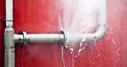 High pressure pipe leaking. Is water damage covered by insurance in South Dakota?