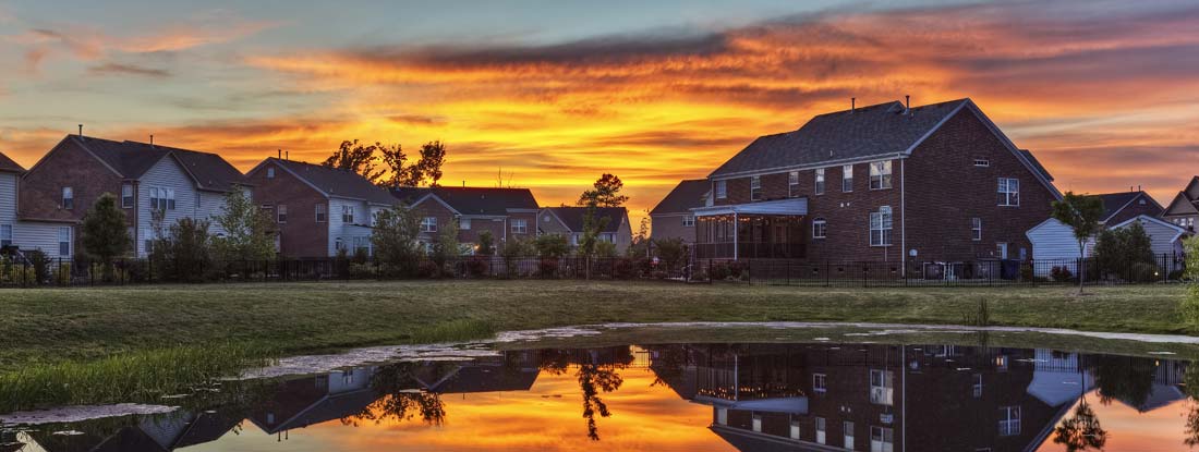 Suburban neighborhood. Find Virginia Homeowners Insurance.