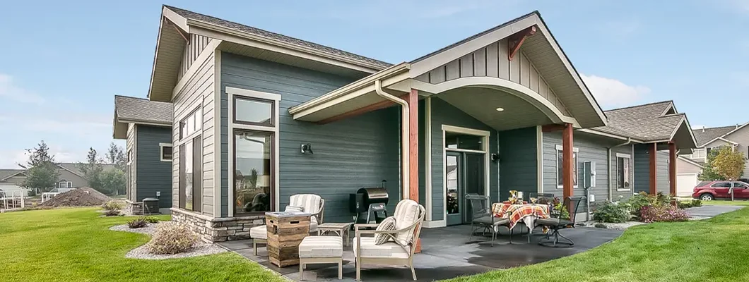 Backyard and back patio. Chanhassen, Minnesota Homeowners Insurance.
