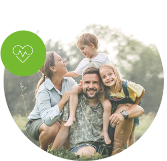 Portrait of a happy family. Life Insurance Basics. 