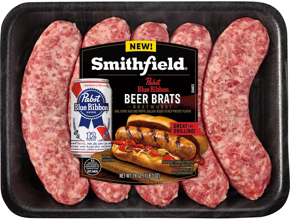 Pabst Blue Ribbon Beer Brats
