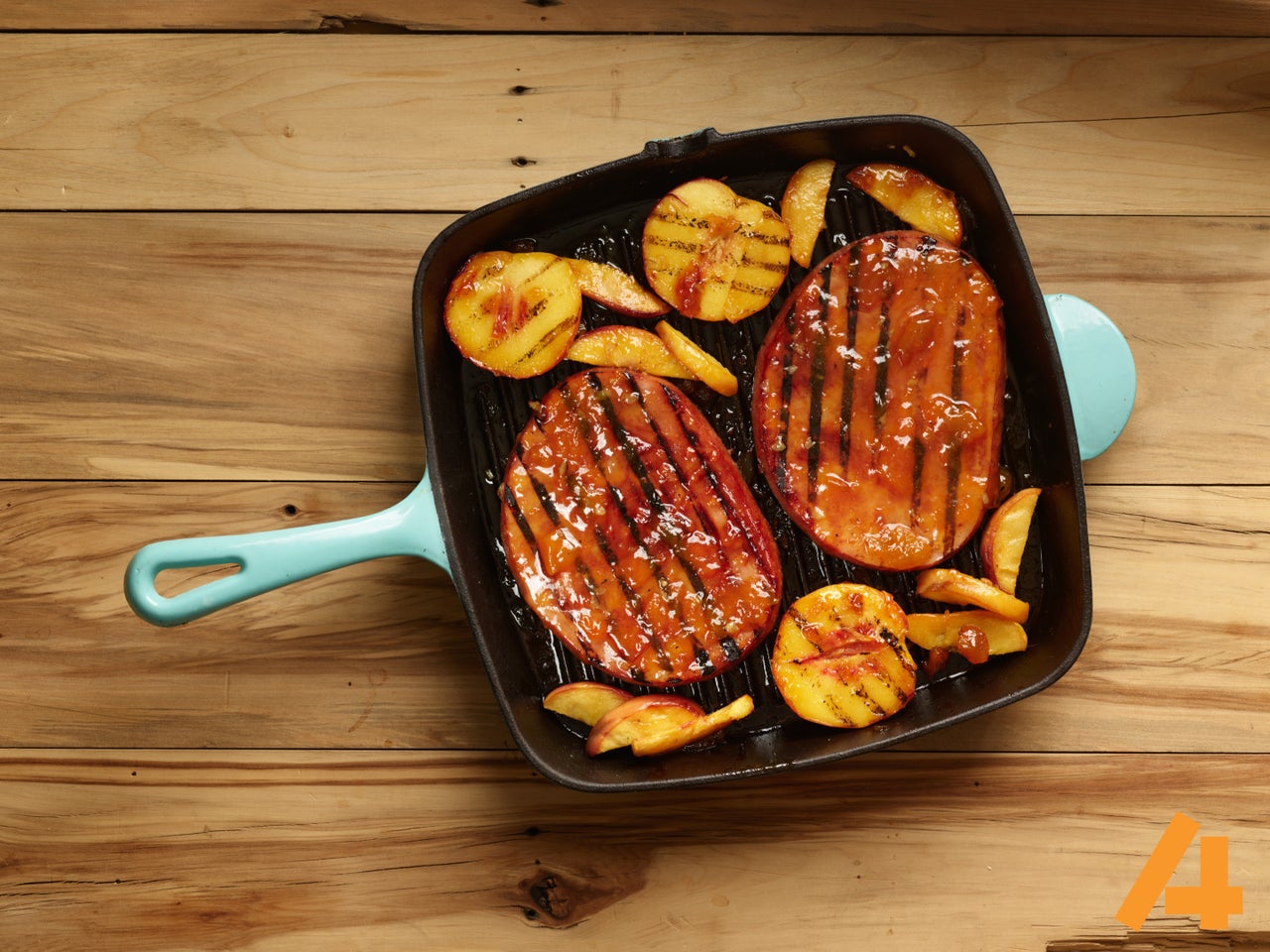 Peach Glazed Ham Steak