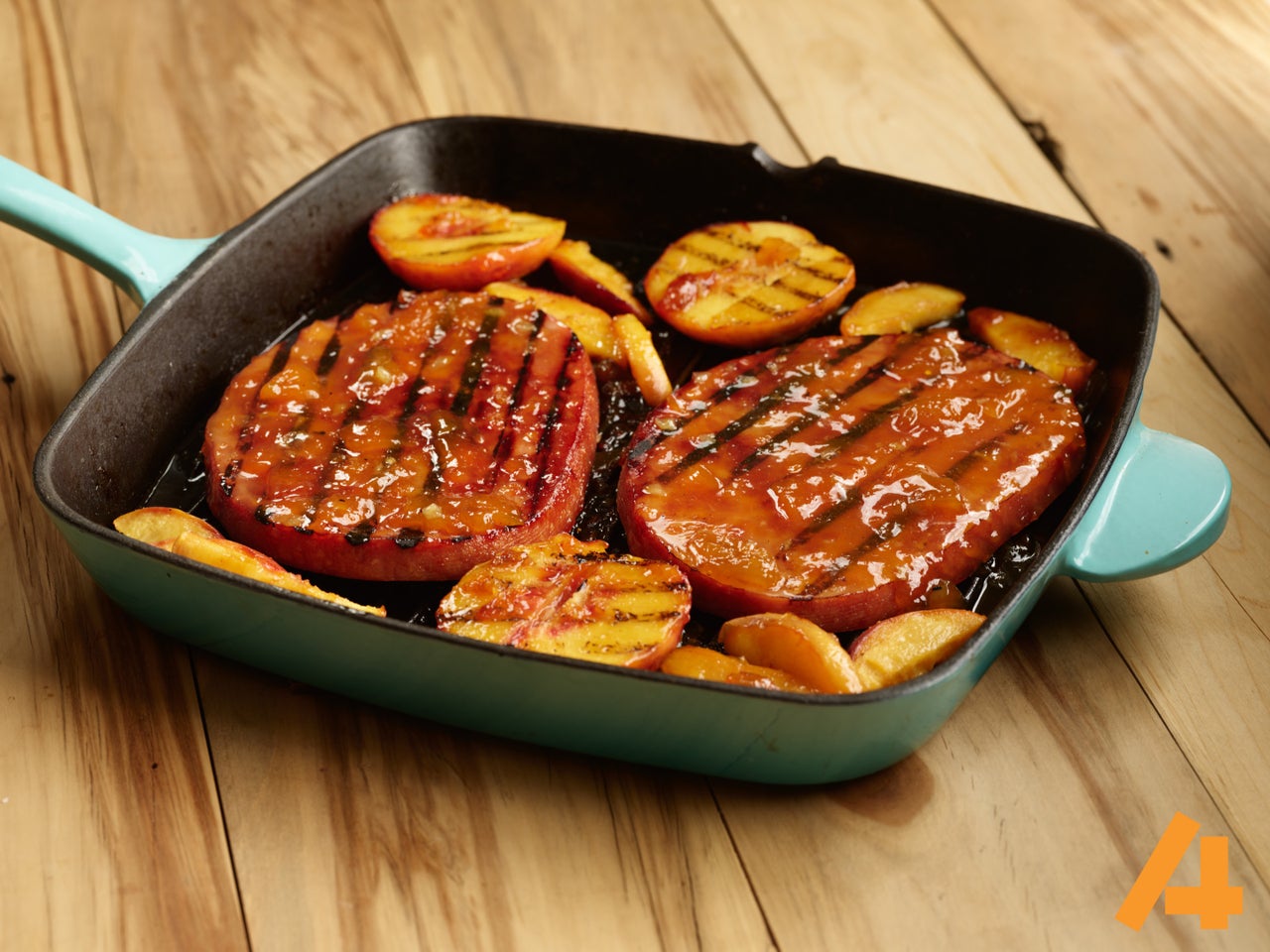 Peach Glazed Ham Steak