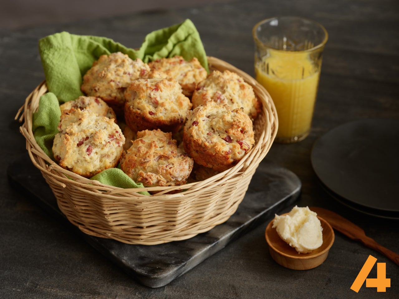 Irish Soda Bread Ham and Cheese Muffins
