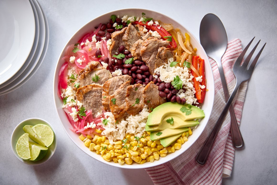 Pork Fajitas Bowl