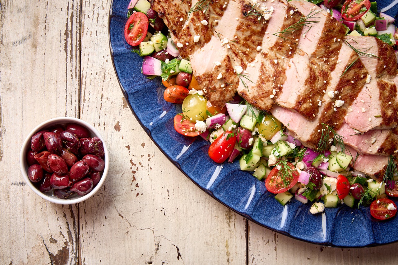 Greek Garlic and Herb Marinated Pork Tenderloin