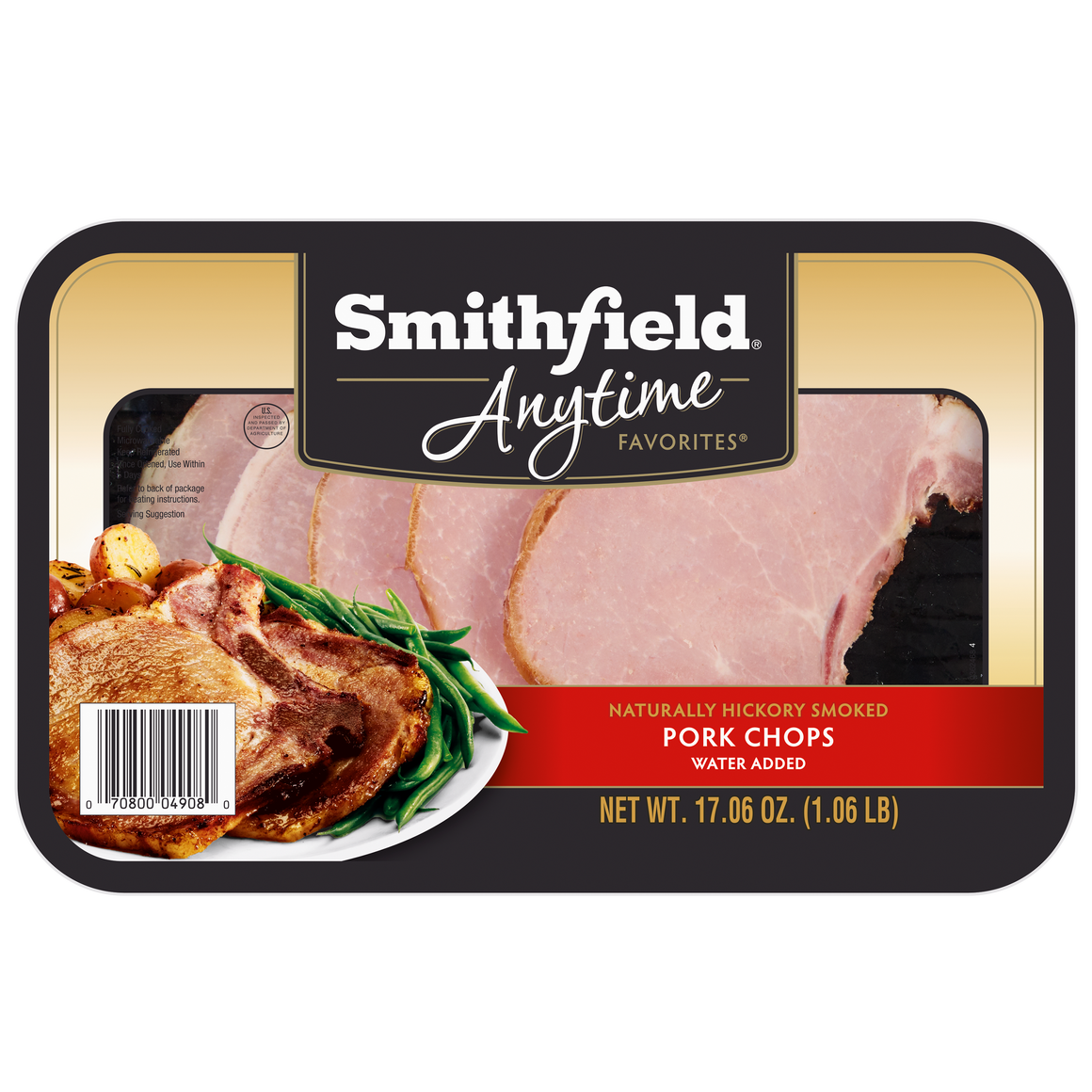 Anytime Favorites Hickory Smoked Bone-In Pork Chops, 17 oz