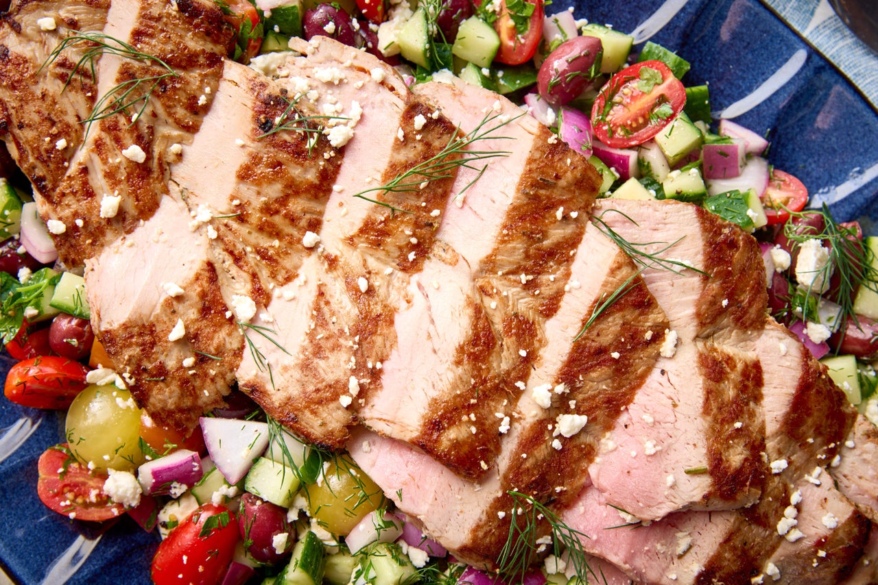 Greek Garlic and Herb Marinated Pork Tenderloin