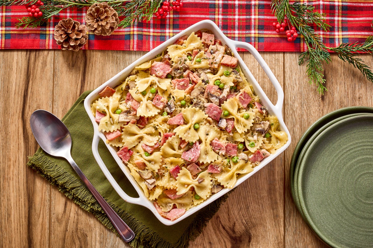 Ham, Mushroom and Pea Casserole