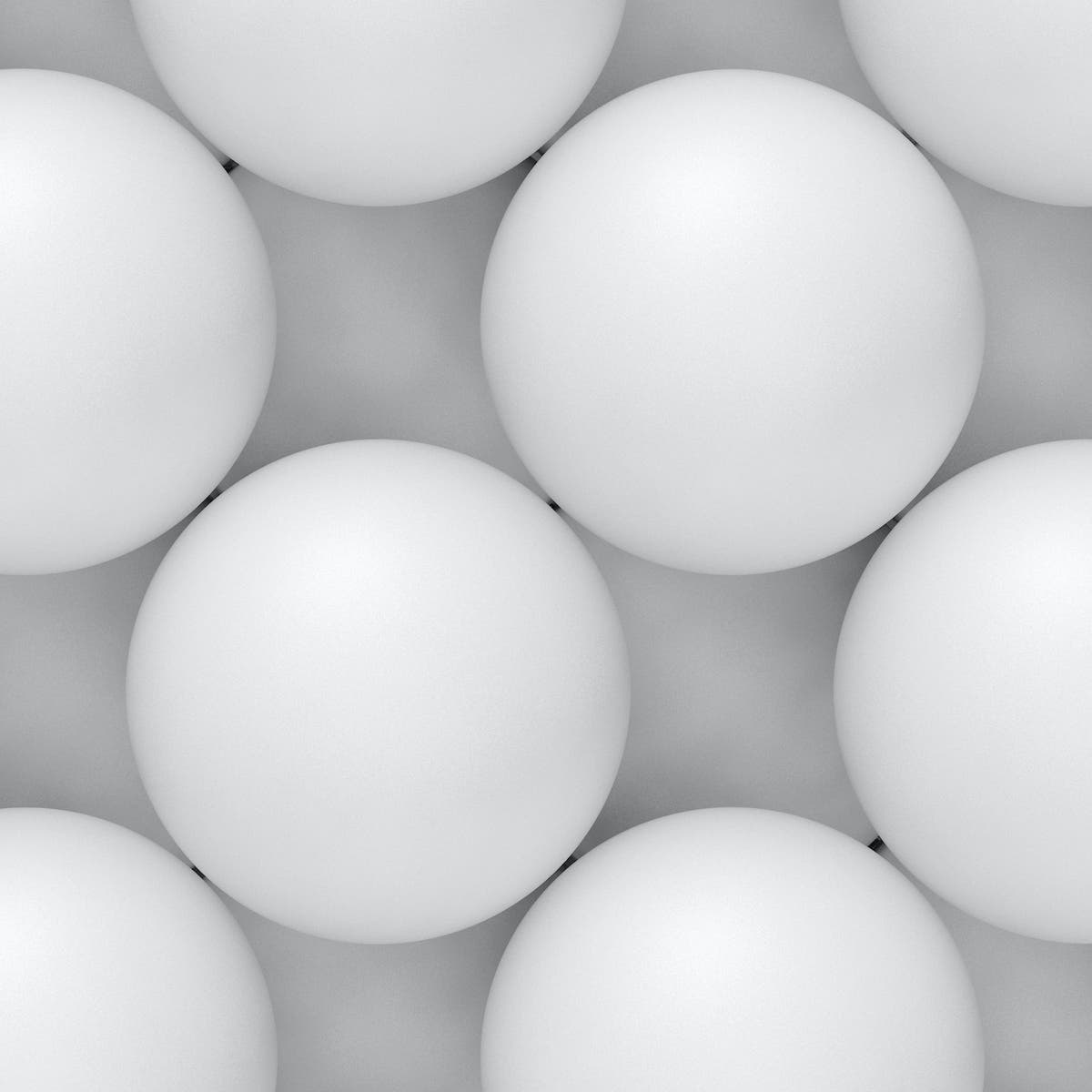 White balls graphic