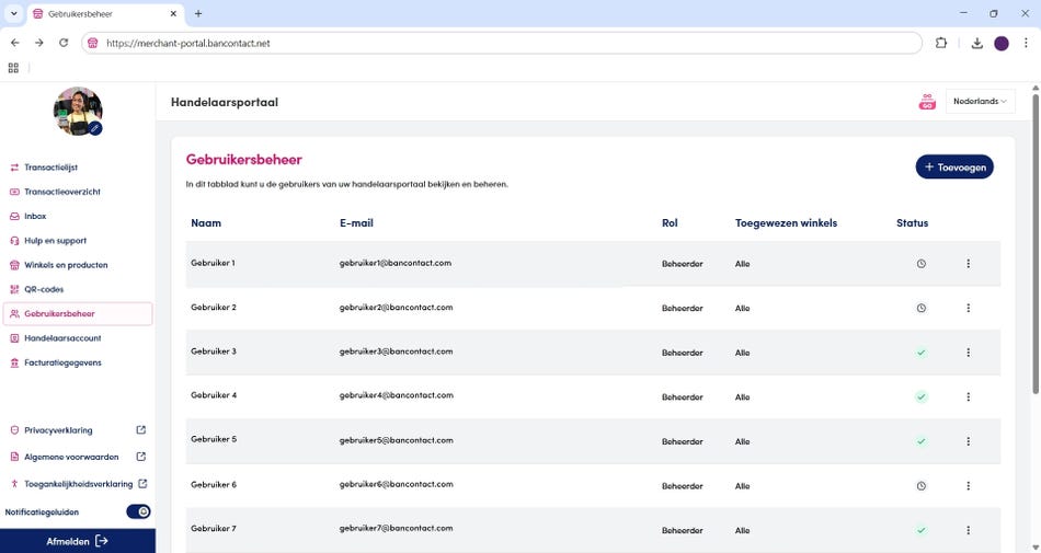 Gebruikersbeheer in het handelaarportaal