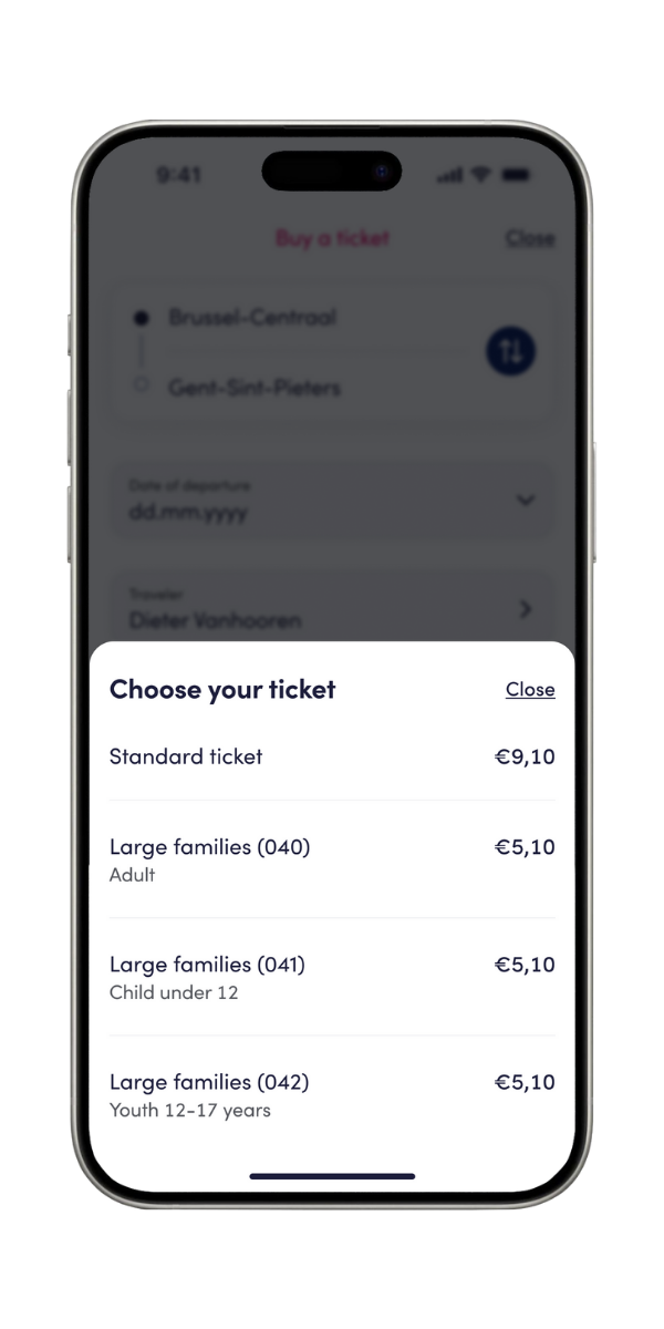 Een screenshot van de nieuwe Payconiq by Bancontact app