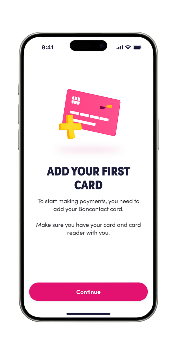 Capture d'écran de la nouvelle application Payconiq by Bancontact