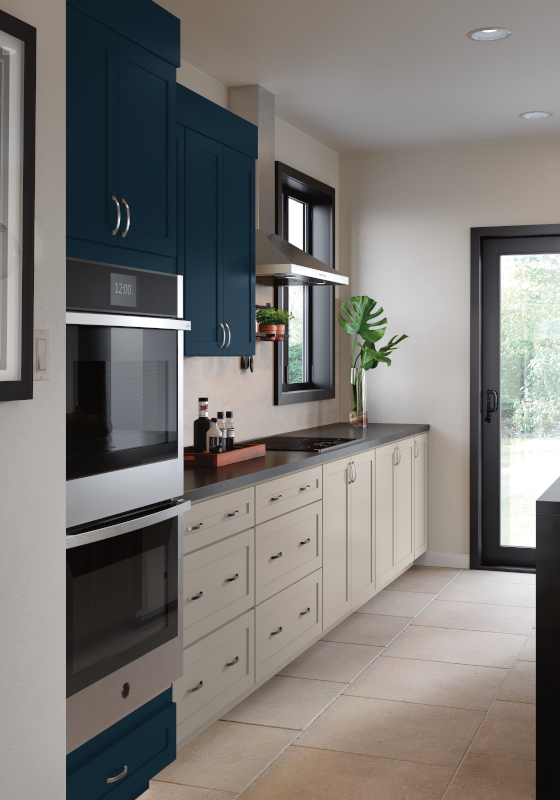Stock kitchen cabinets by Aristokraft.