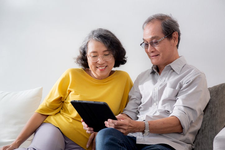 Elder Couple with Ipad