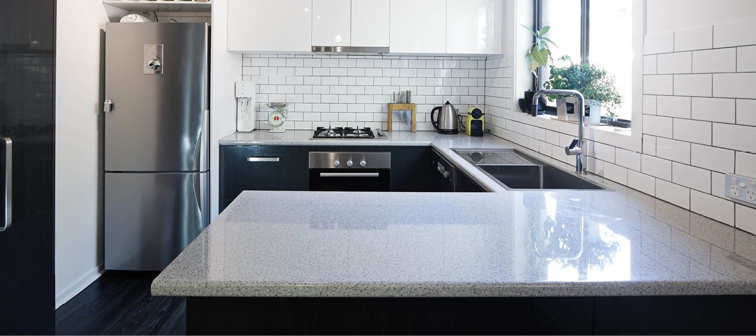 Stone benchtop kitchen