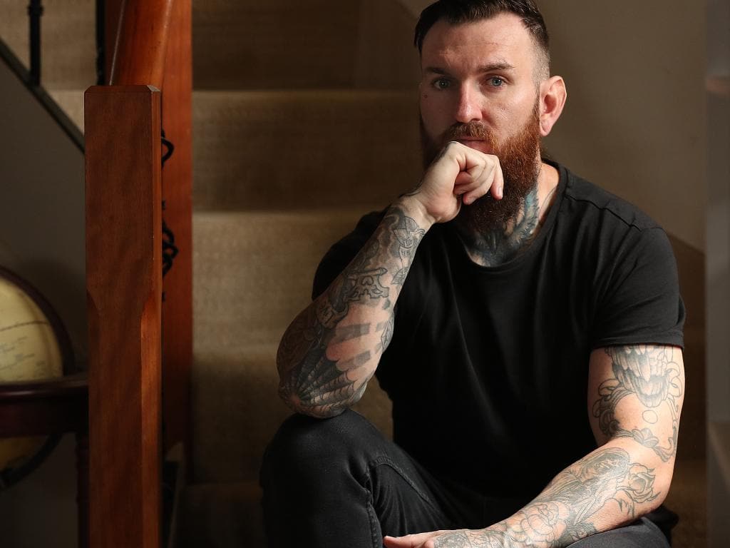 Man sitting on a step