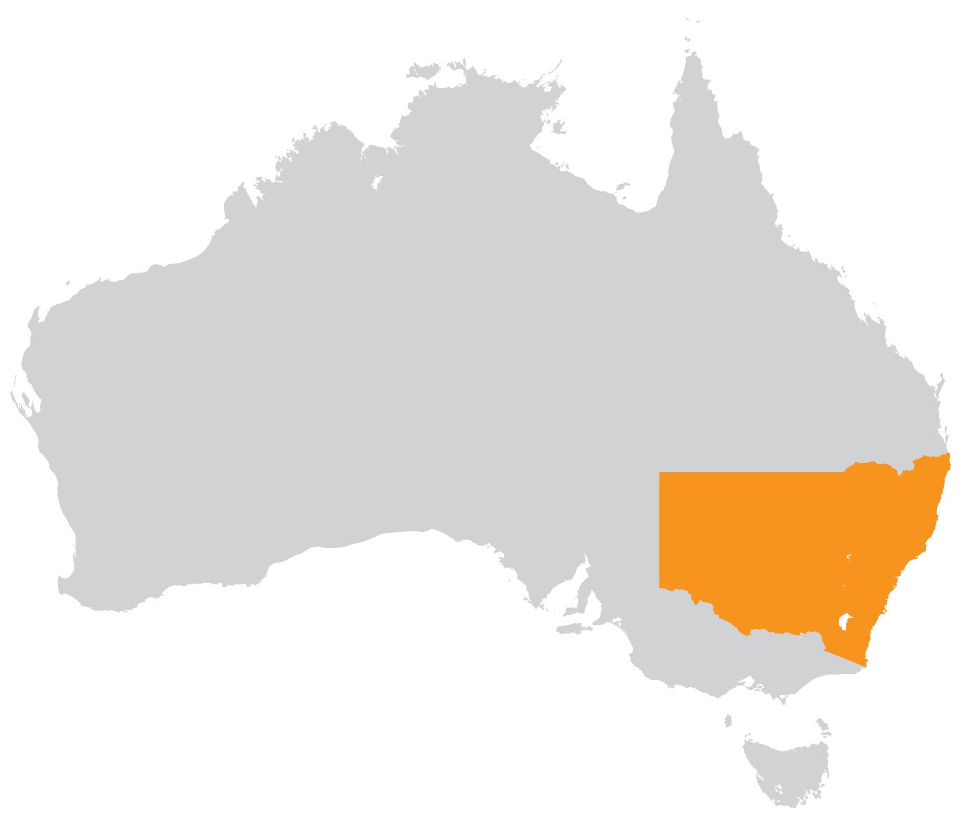 Map of NSW and ACT
