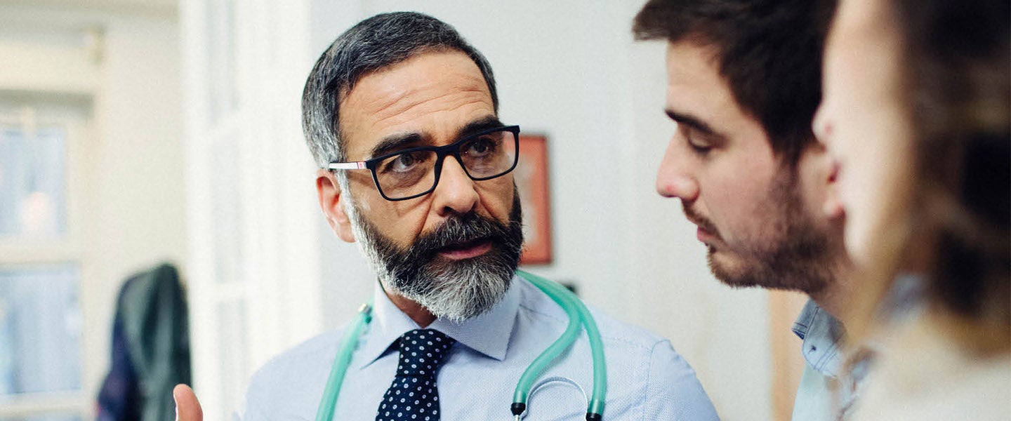 Doctor with patients