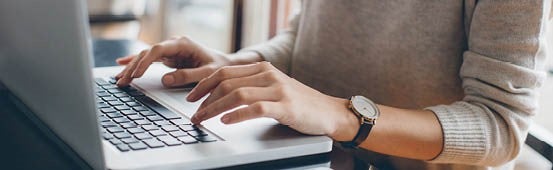 General image of person typing