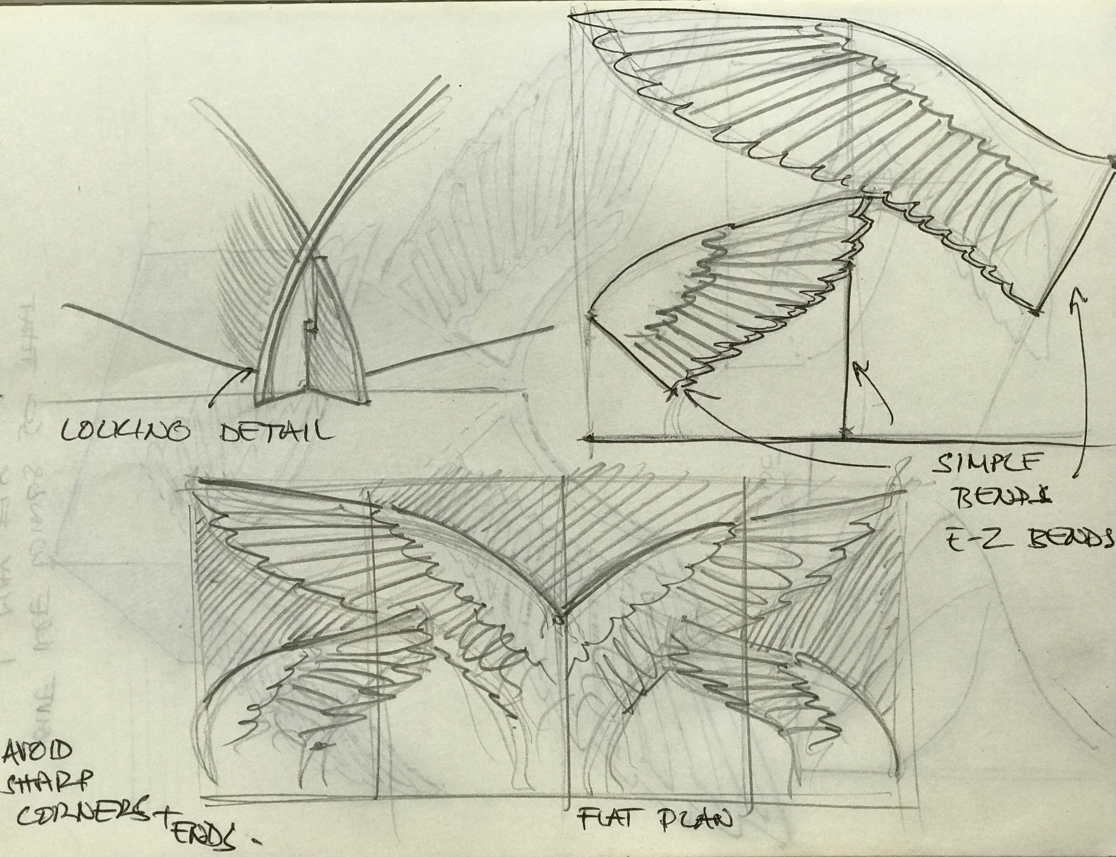 Enginuity Skills Awards 2024 centrepiece sketches