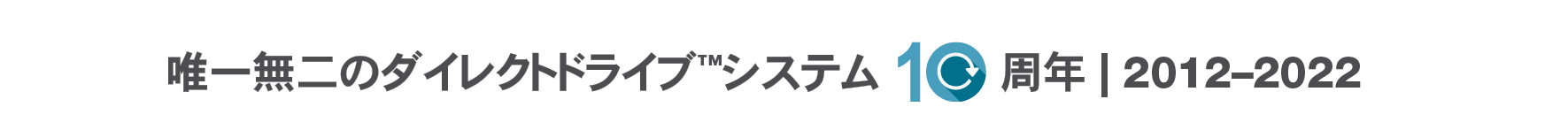 「唯一無二のダイレクトドライブ システム10周年 | 2012～2022」