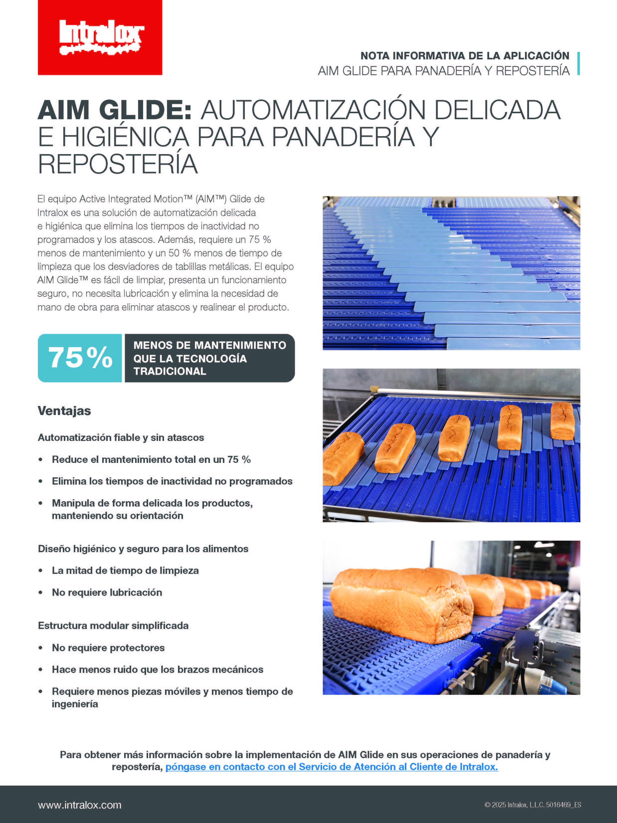 AIM Glide para Panadería y Repostería Nota Informativa de la Aplicación Miniatura