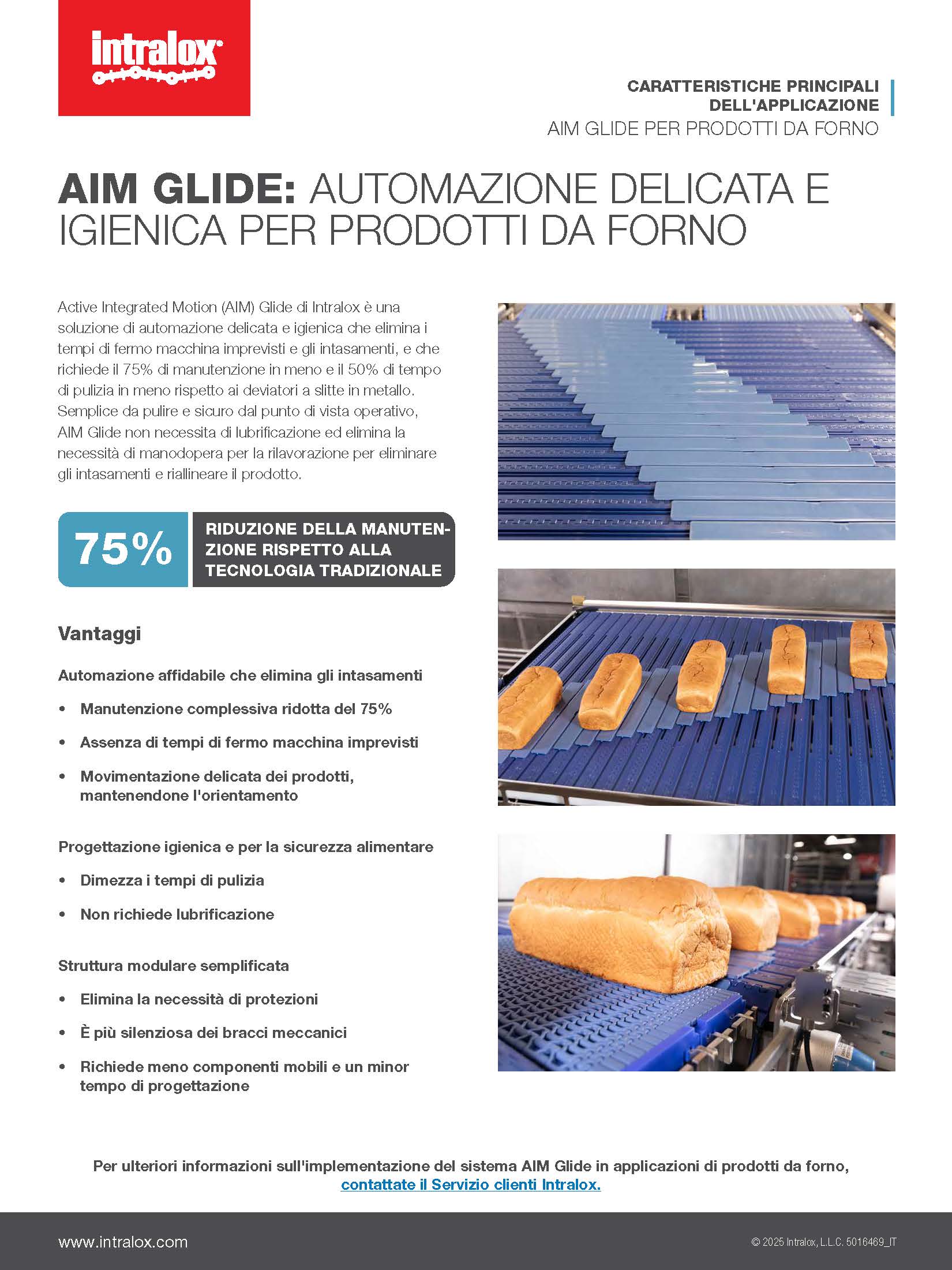 Miniatura delle Caratteristiche Principali dell'Applicazione AIM Glide per Prodotti da Forno