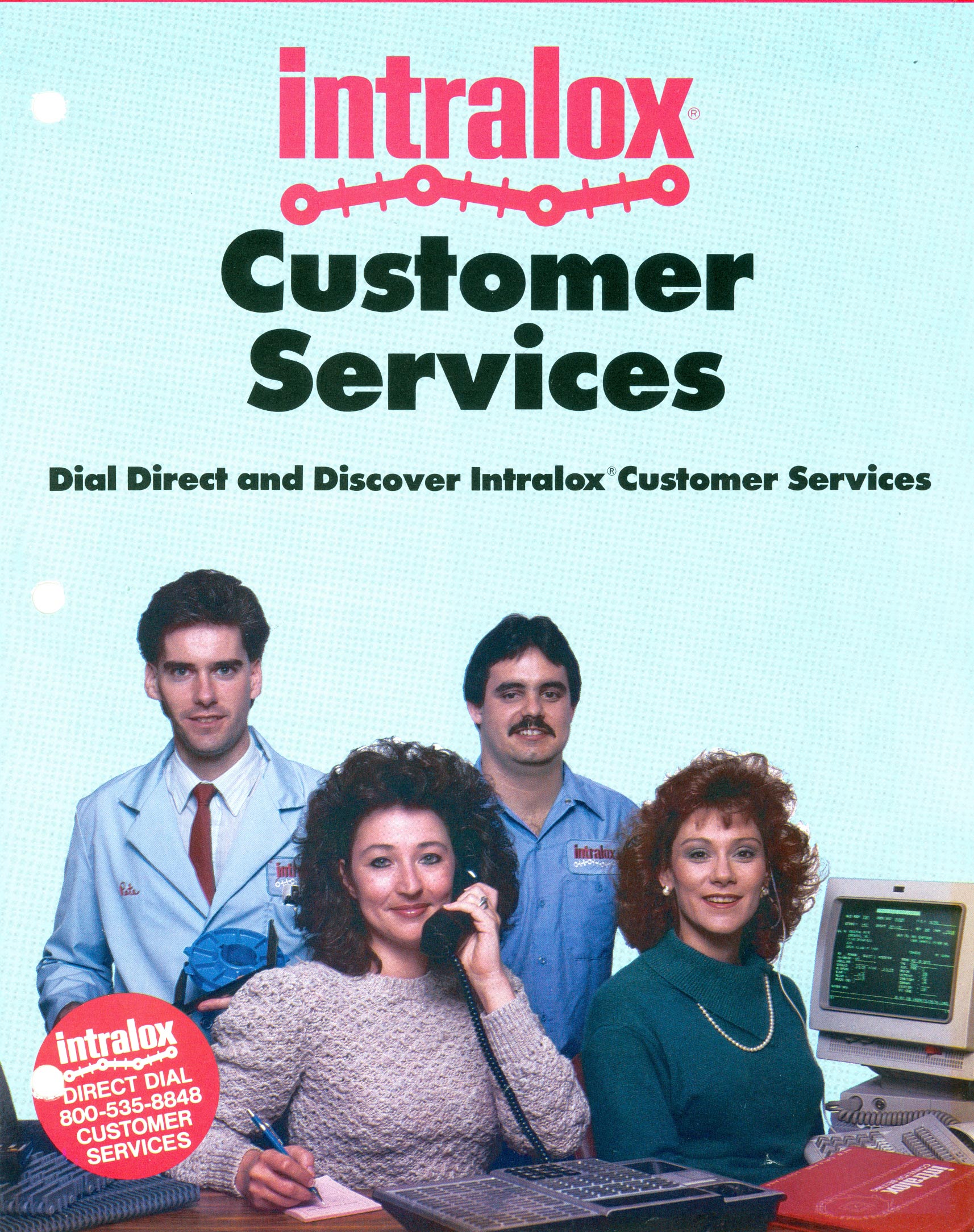 Okładka broszury działu obsługi klienta firmy Intralox