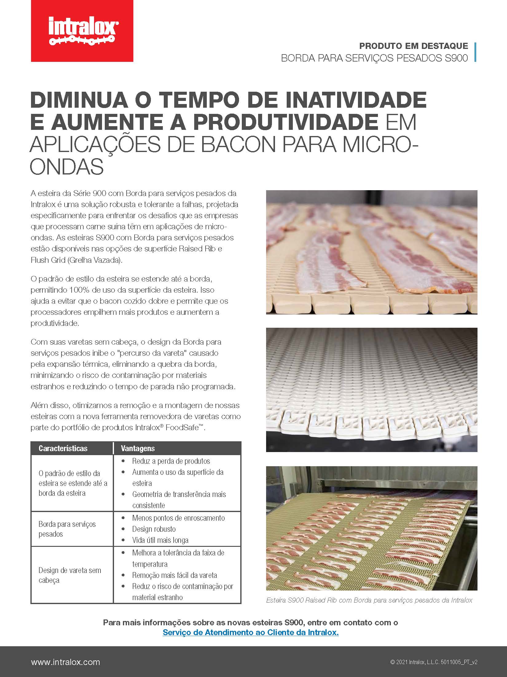 Captura de tela do produto em destaque: esteira Raised Rib Série 900 com Borda reforçada