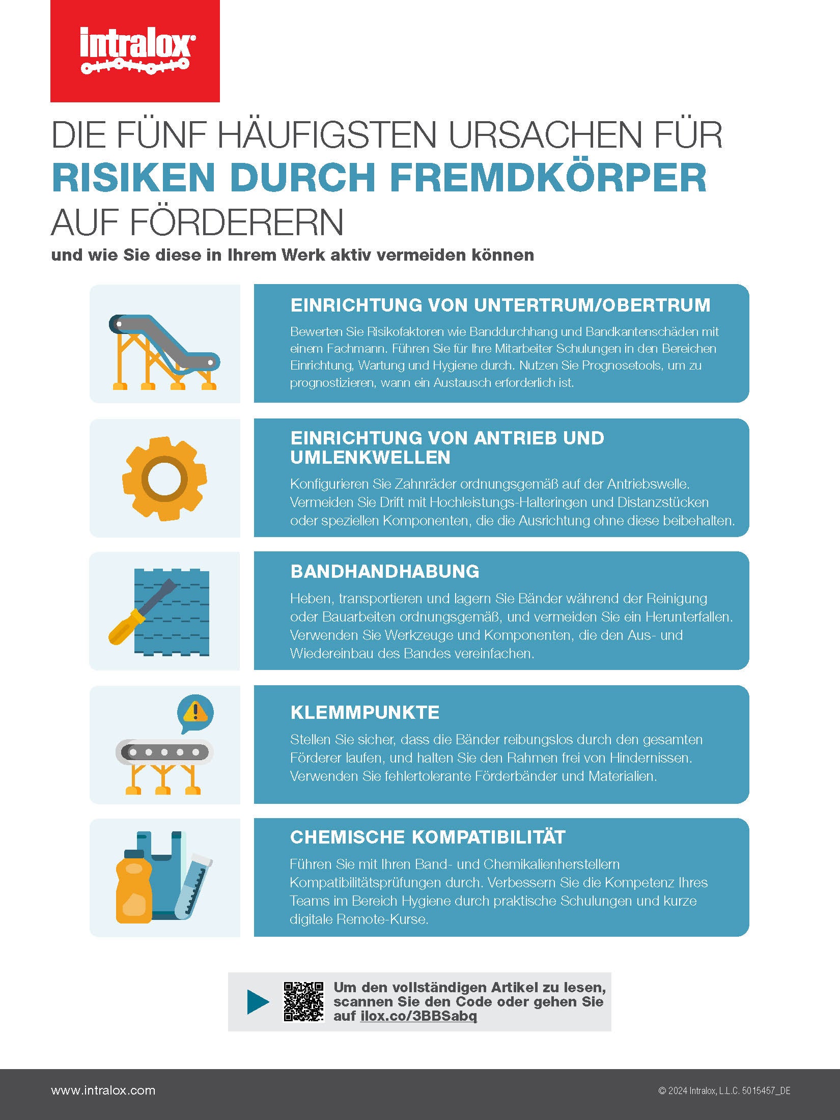 Die 5 häufigsten Ursachen für Risiken durch Fremdkörper auf Förderern Infografik