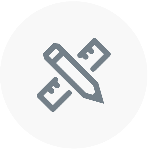 铅笔和尺子的图标