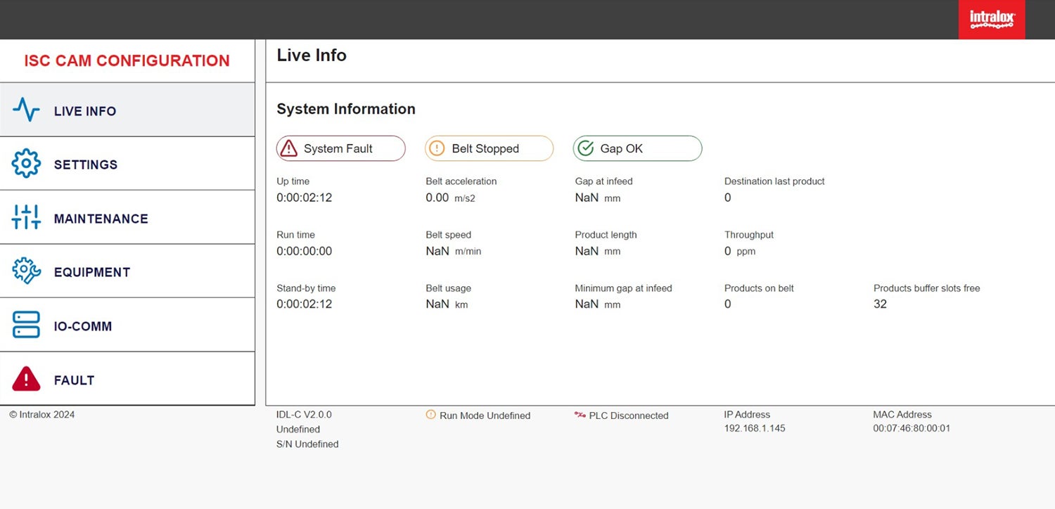 Screenshot of IDL-C v2.x user interface