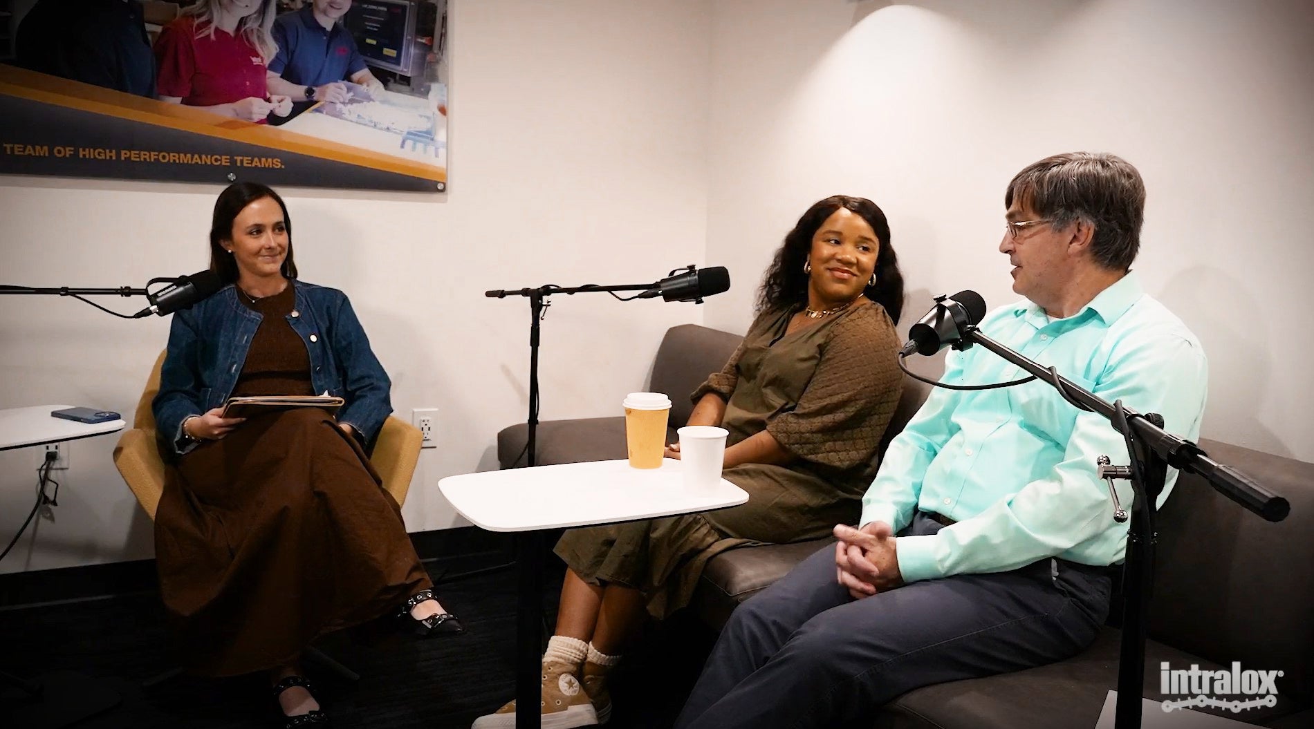 Podcast participants talking