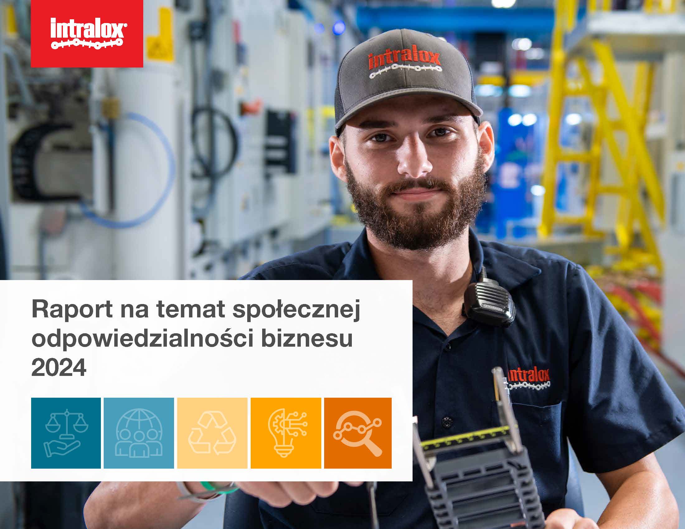 Raport na temat społecznej odpowiedzialności biznesu firmy Intralox — okładka
