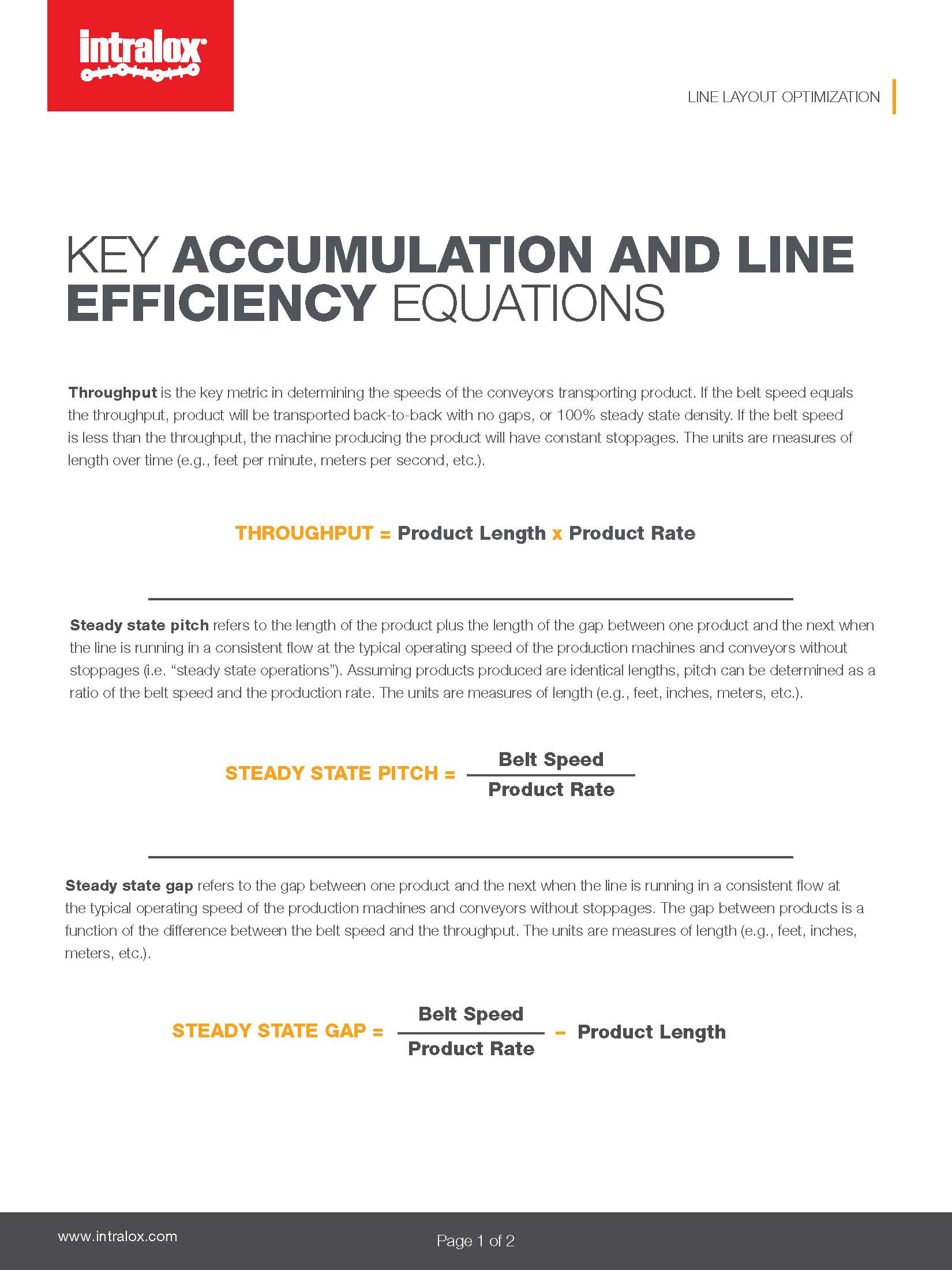 Flyer thumbnail, text: "Key Accumulation and Line Layout Equations"