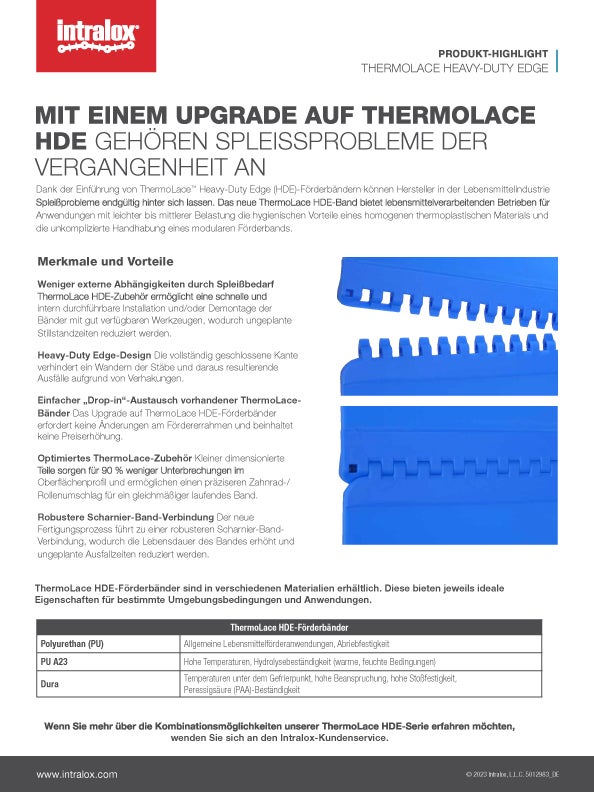 Screenshot des Produkt-Highlights für ThermoLace Heavy-Duty Edge (HDE)