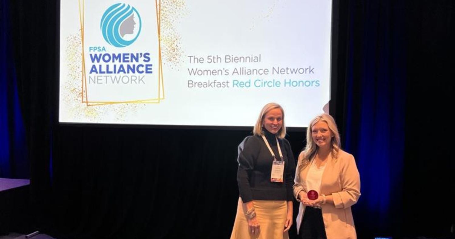 Elizabeth Cobb is presented with the FPSA Red Circle Honors Award.