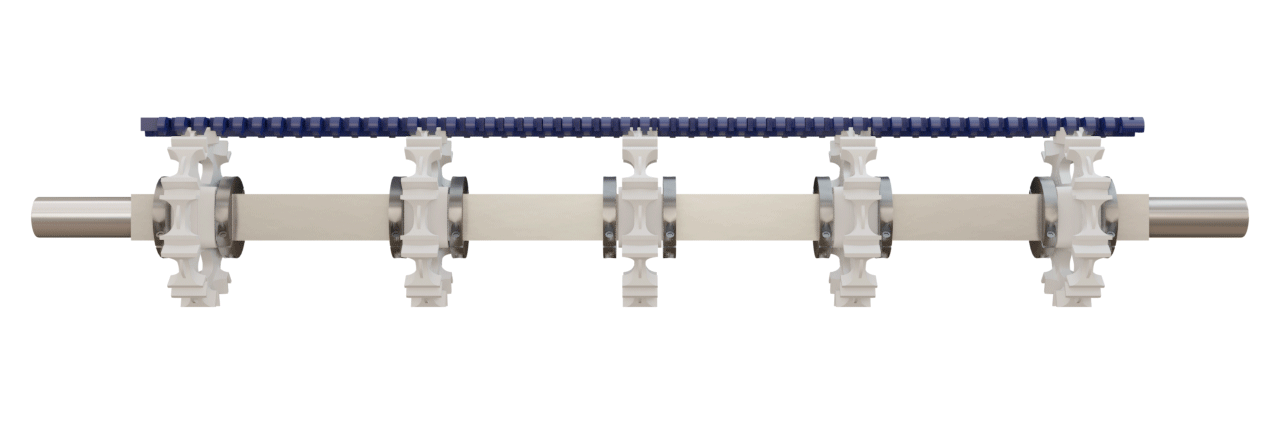 Animazione che mostra cosa accade senza i distanziatori per pignoni