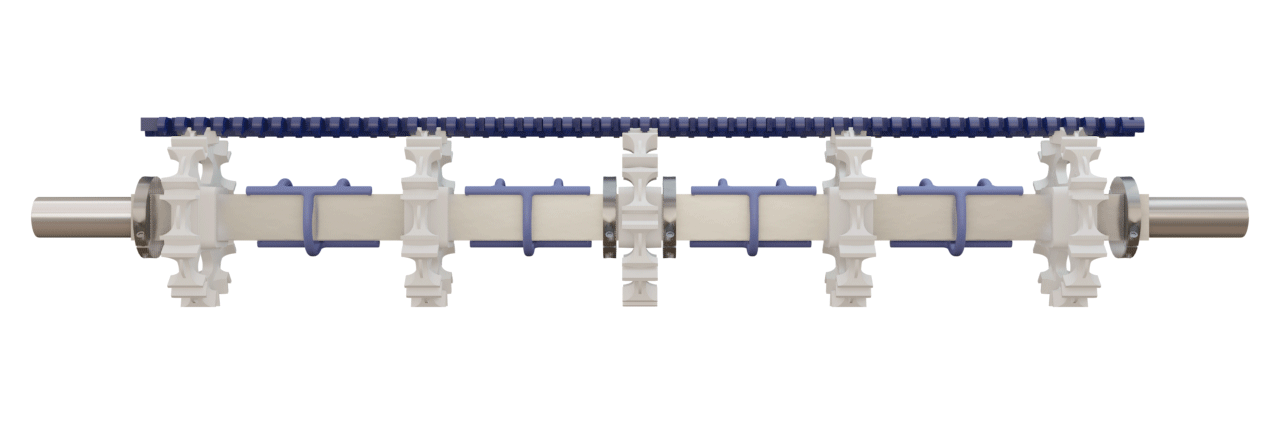 Animazione che mostra cosa accade con i distanziatori per pignoni