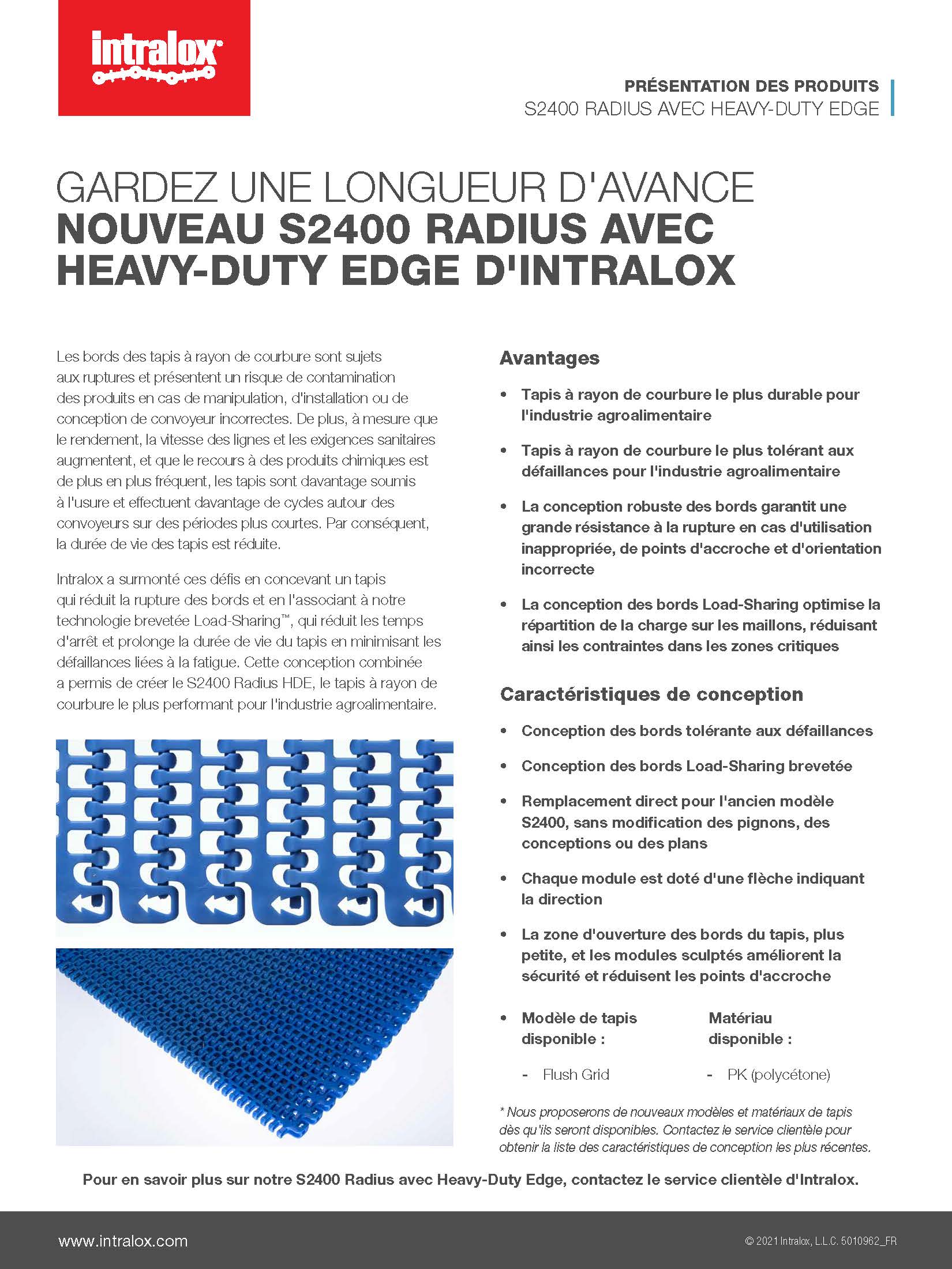 Capture d'écran de la présentation du tapis Série 2400 Radius avec Heavy Duty Edge