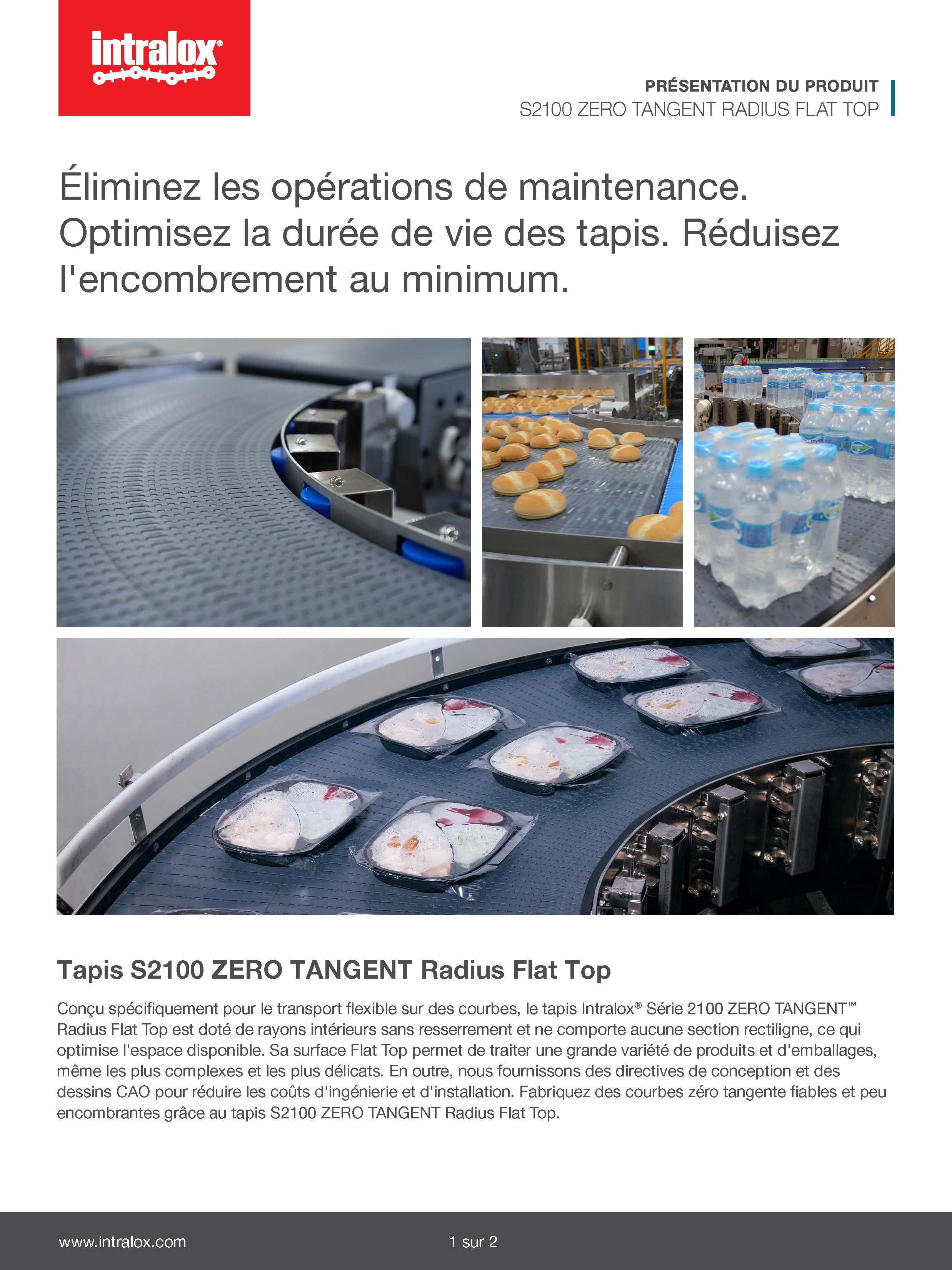 Image miniature de la présentation du tapis Série 2100 ZERO TANGENT Radius Flat Top