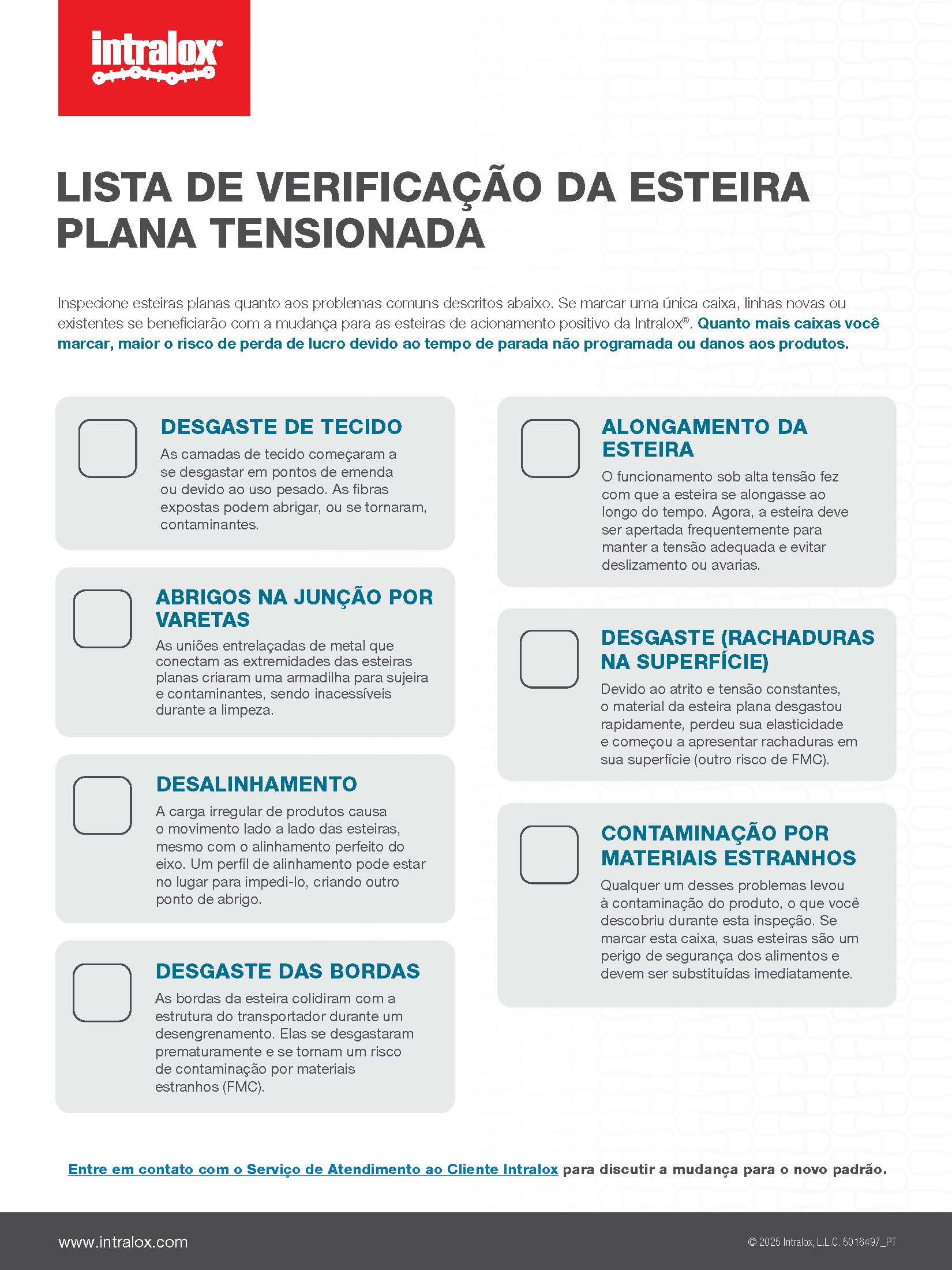Miniatura da lista de verificação do desempenho da esteira plana