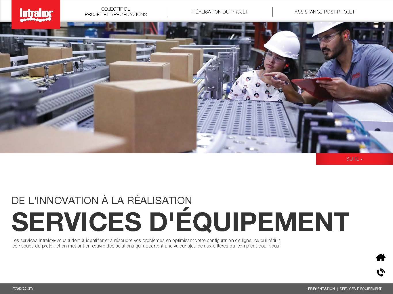 De l'innovation à la réalisation - Services d'équipement