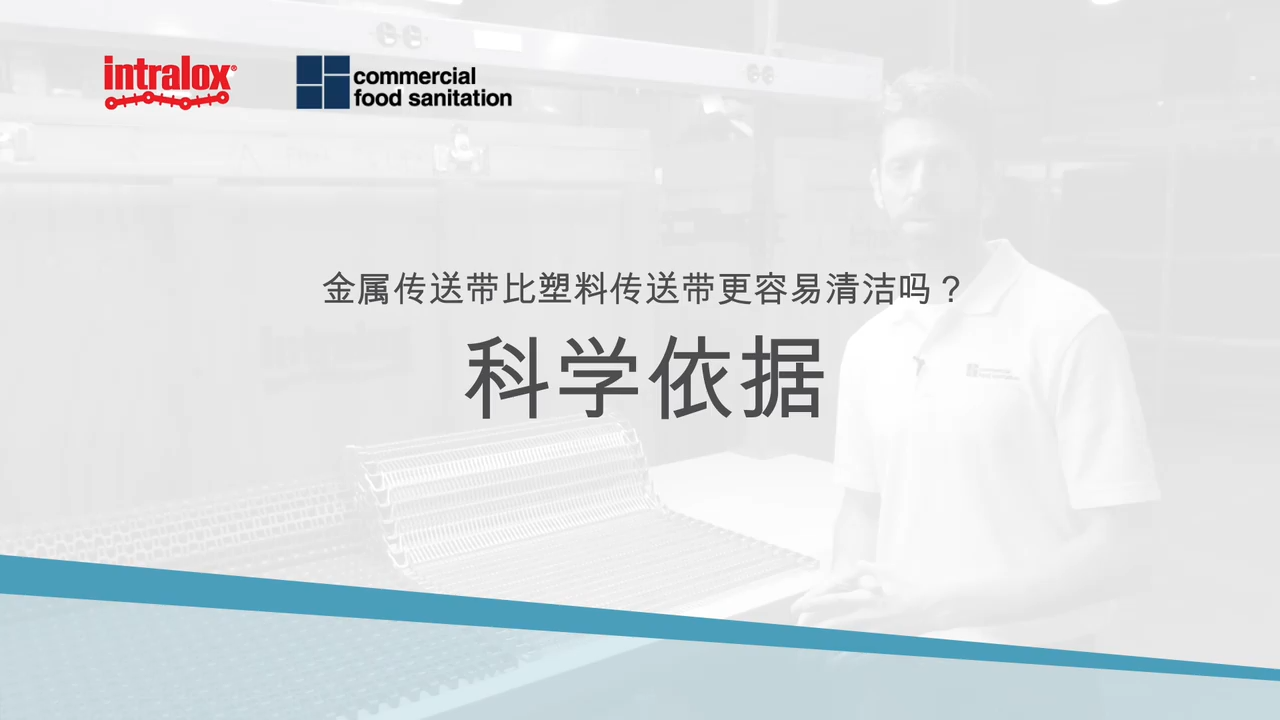 文字：“金属传送带比塑料传送带更容易清洁吗？有科学依据么？”