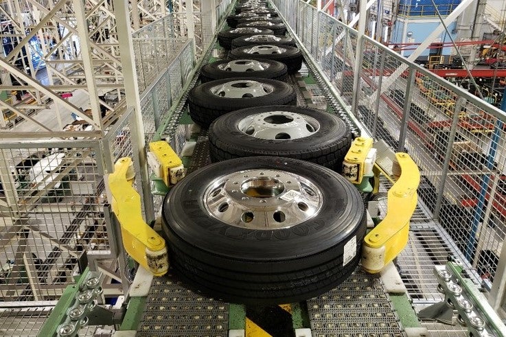 Neumáticos en las bandas transportadoras de acumulación Roller Top