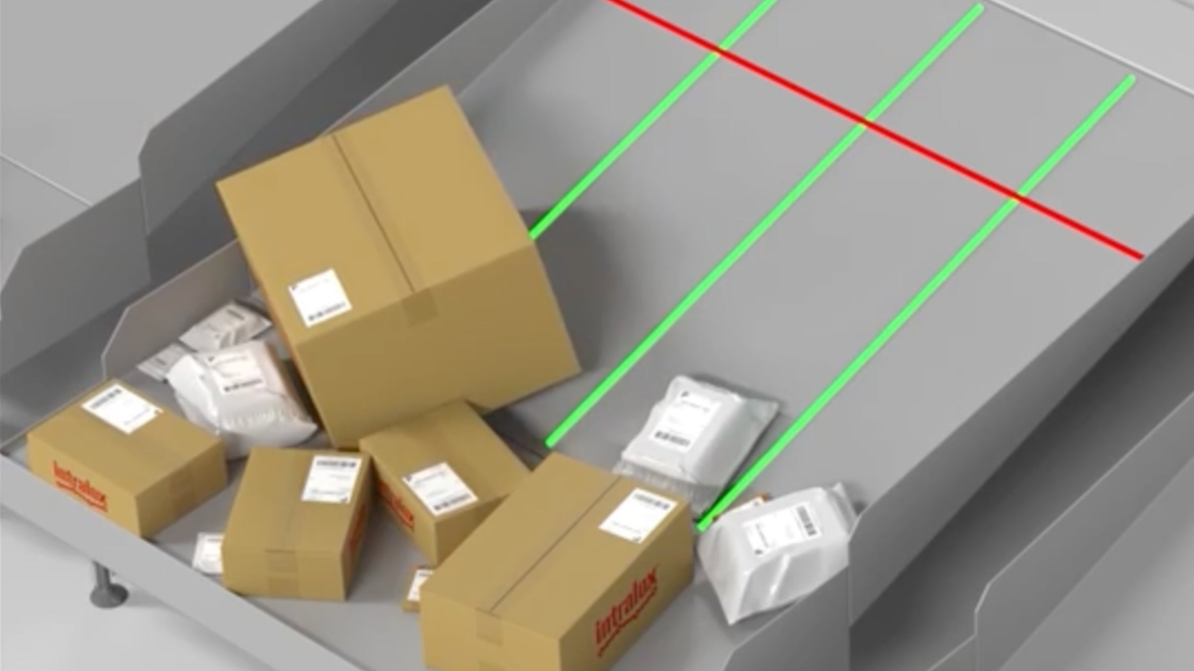 Emulation of boxes sorted using Intralox Advanced Sorter Controls