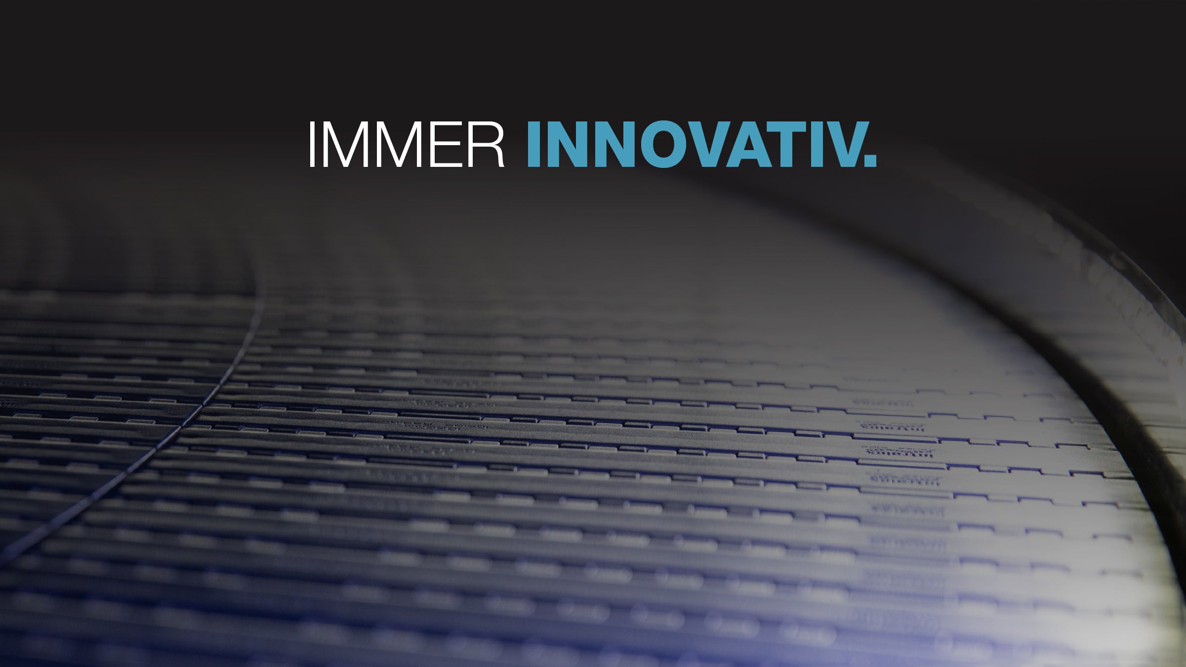 Video-Vorschaubild mit blauem Radius-Band – Text: „Immer innovativ“