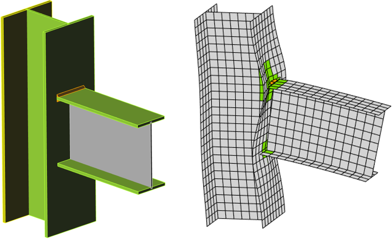 Contacts between steel connection plates IDEA StatiCa